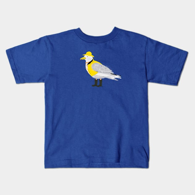 Giggling Gull Kids T-Shirt by EmilyLaurelHarris